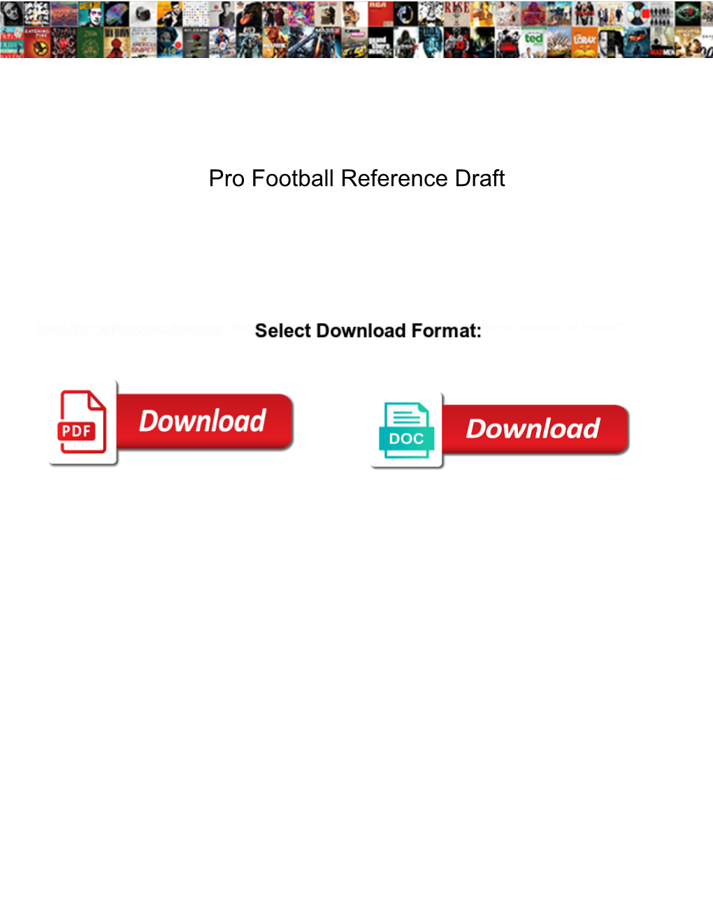 Pro Football Reference Draft