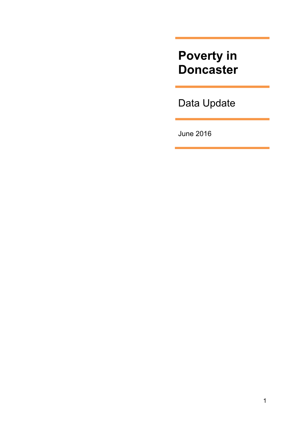 Poverty in Doncaster