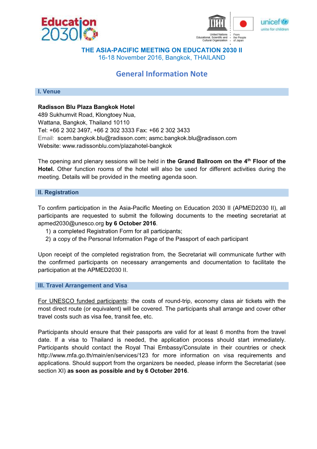 General Information Note