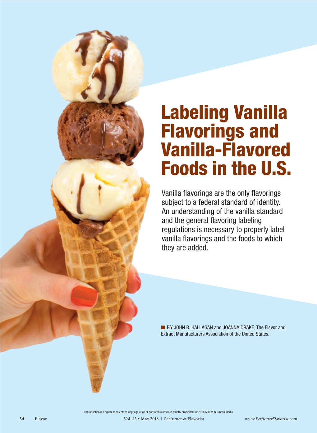 Labeling Vanilla Flavorings and Vanilla-Flavored Foods in the U.S