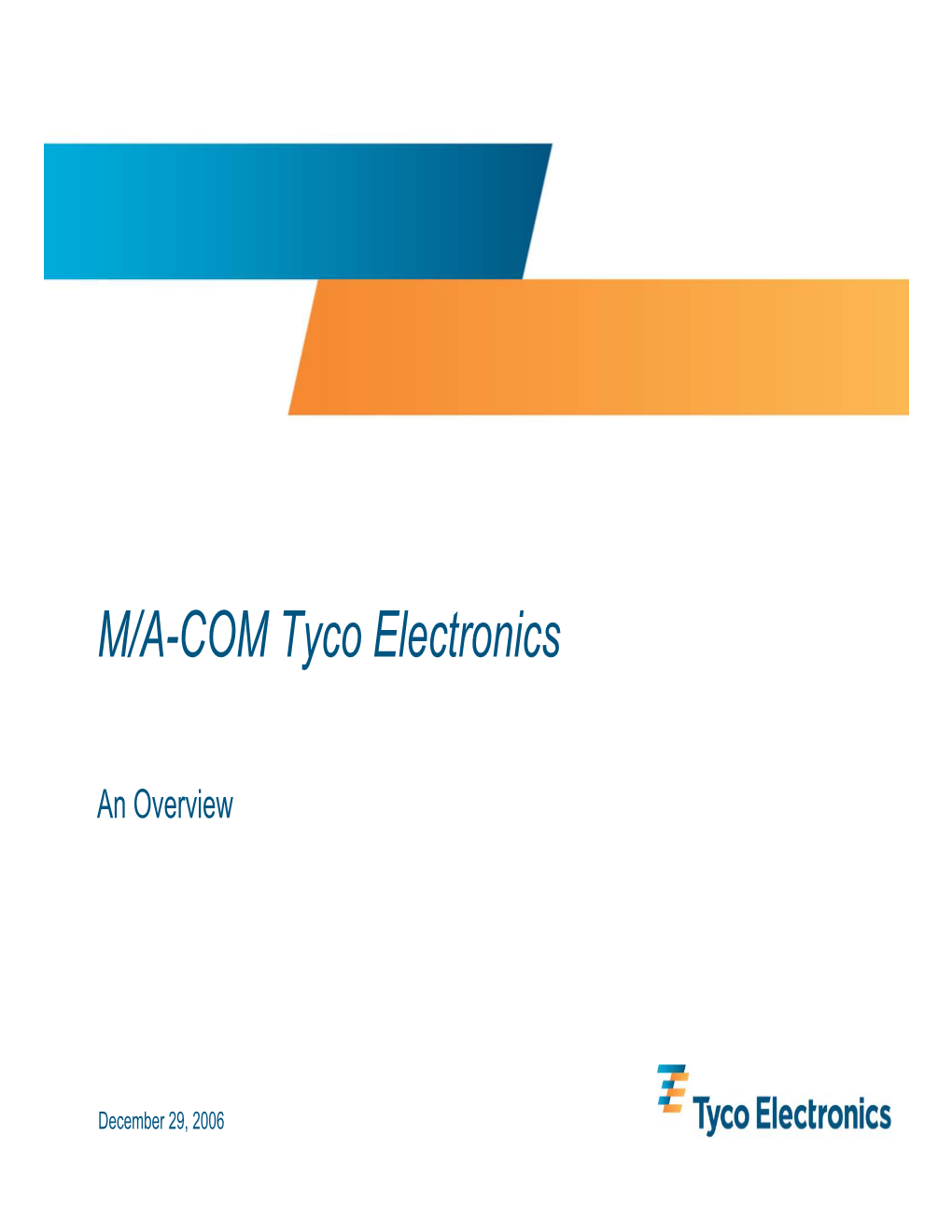 M/A-COM Tyco Electronics