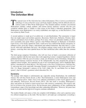 The Oxfordian Mind