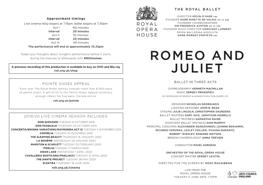 Romeo and Juliet Cast