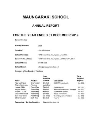 Annual Report for the Year Ended 31 December 2019