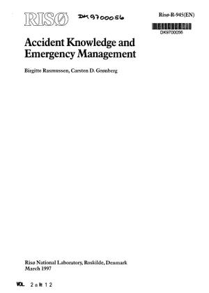 Accident Knowledge and Emergency Management