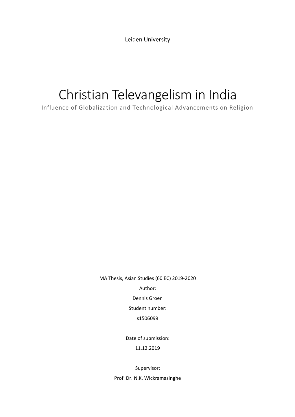 Christian Televangelism in India Influence of Globalization and Technological Advancements on Religion