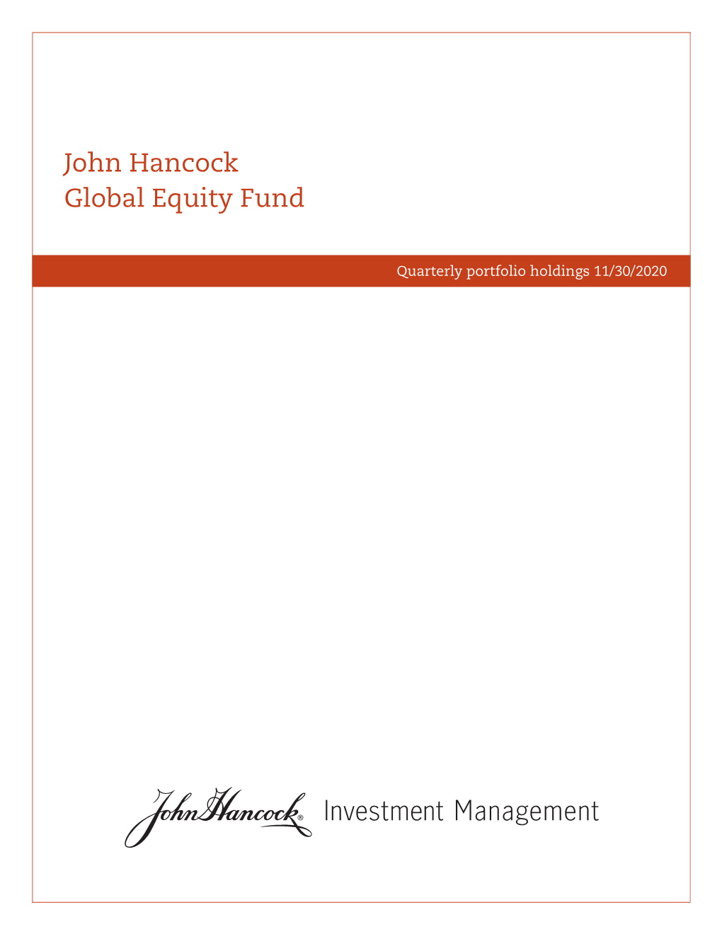 John Hancock Global Equity Fund