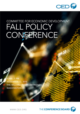 Committee for Economic Development Fall Policy Conference