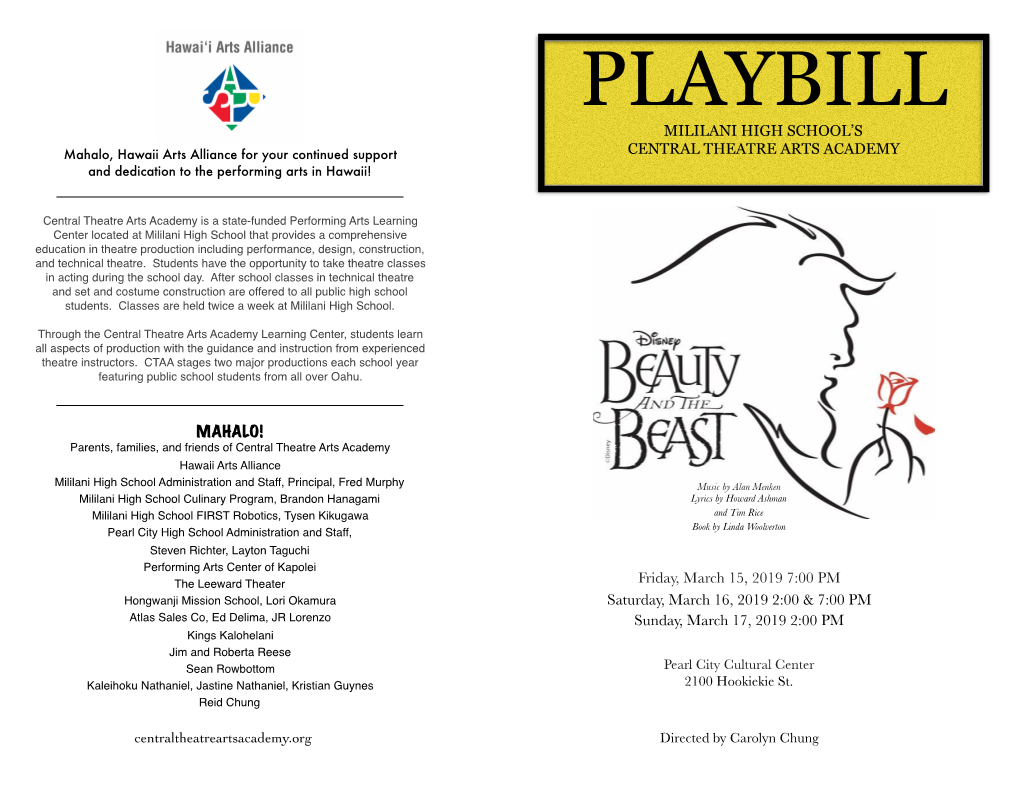 Beauty and the Beast- Program