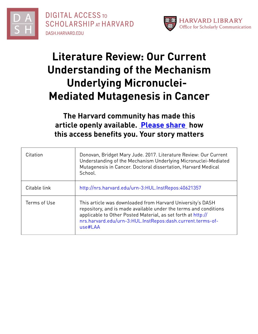 Our Current Understanding of the Mechanism Underlying Micronuclei- Mediated Mutagenesis in Cancer