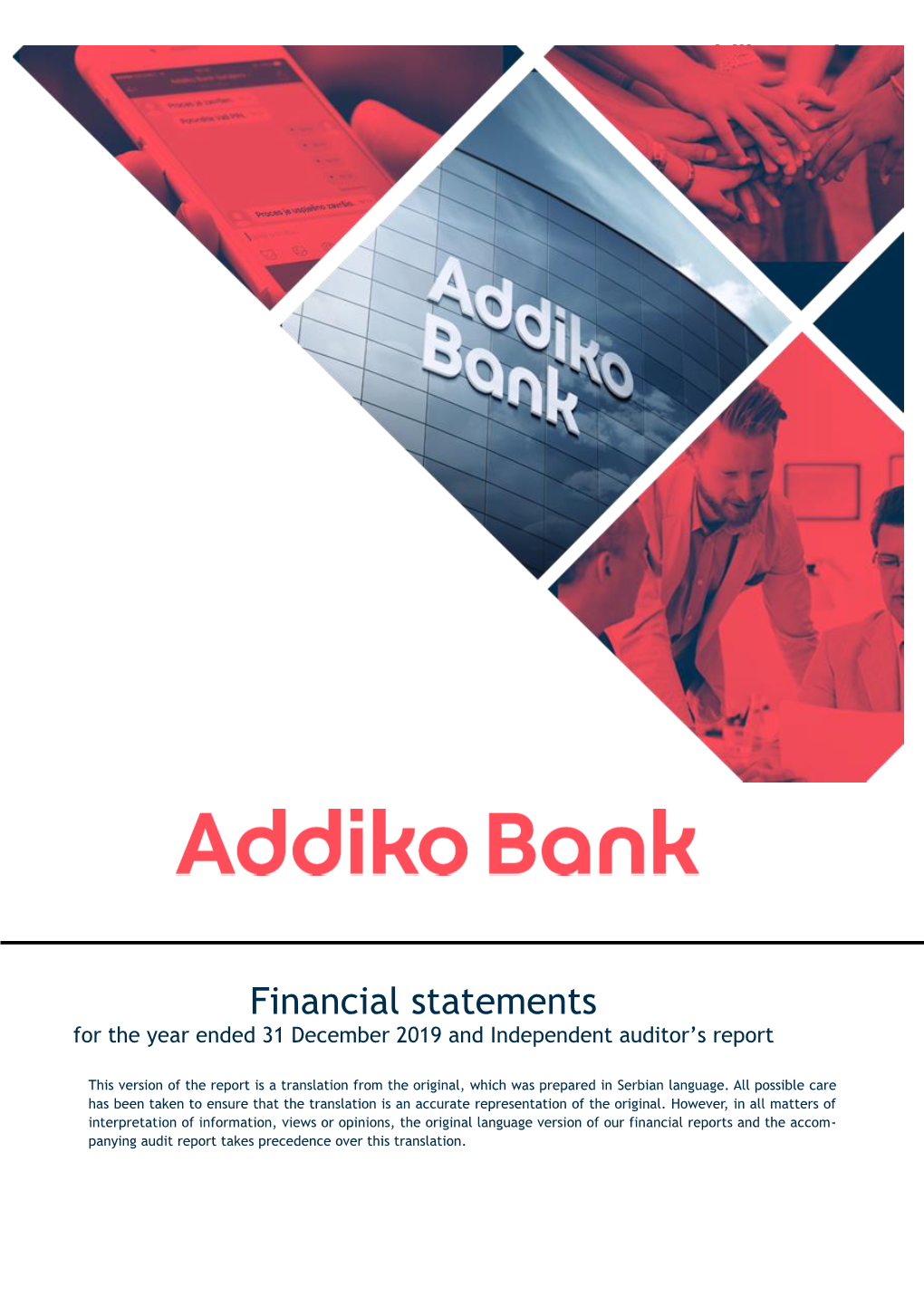 Financial Statements for the Year Ended 31 December 2019 and Independent Auditor’S Report