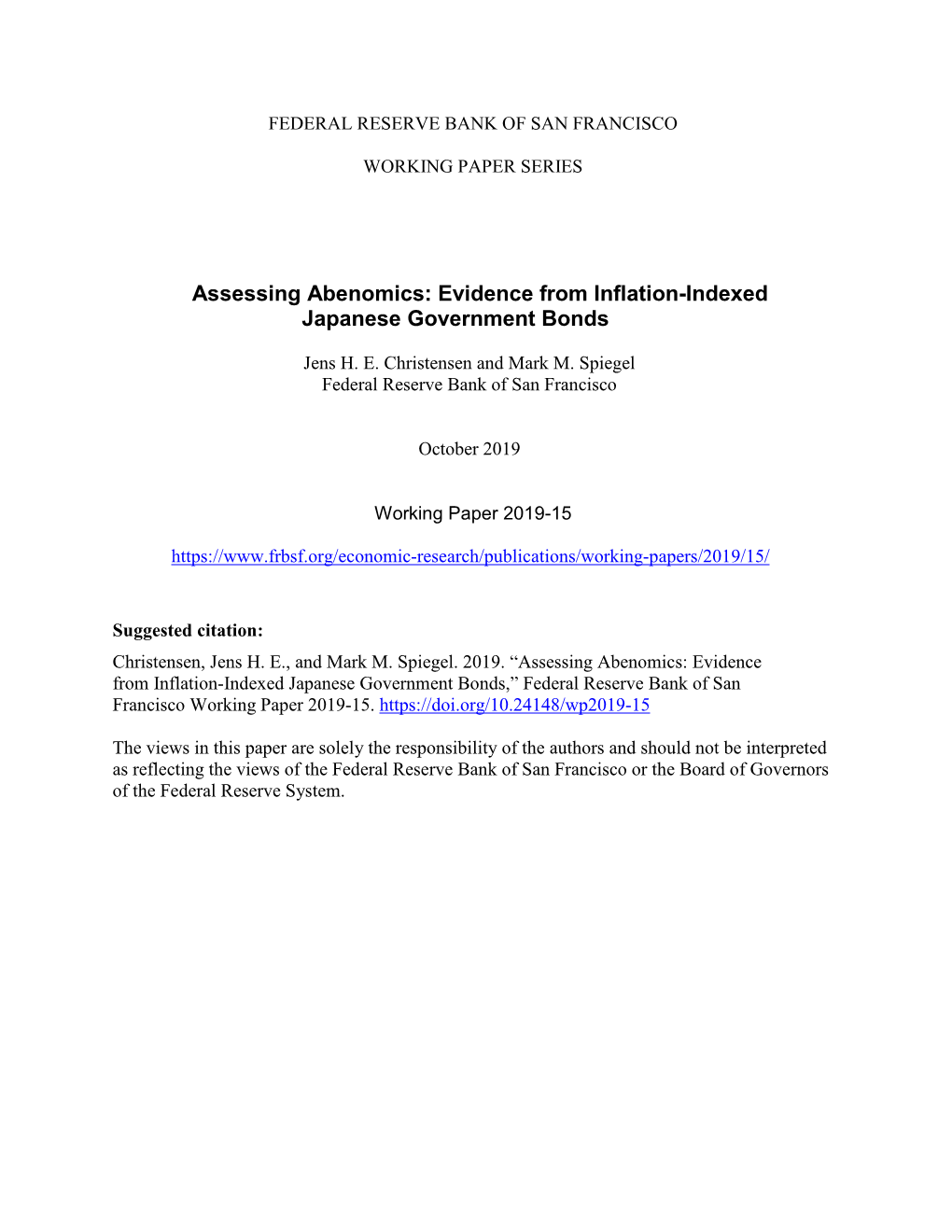 Assessing Abenomics: Evidence from Inflation-Indexed Japanese Government Bonds