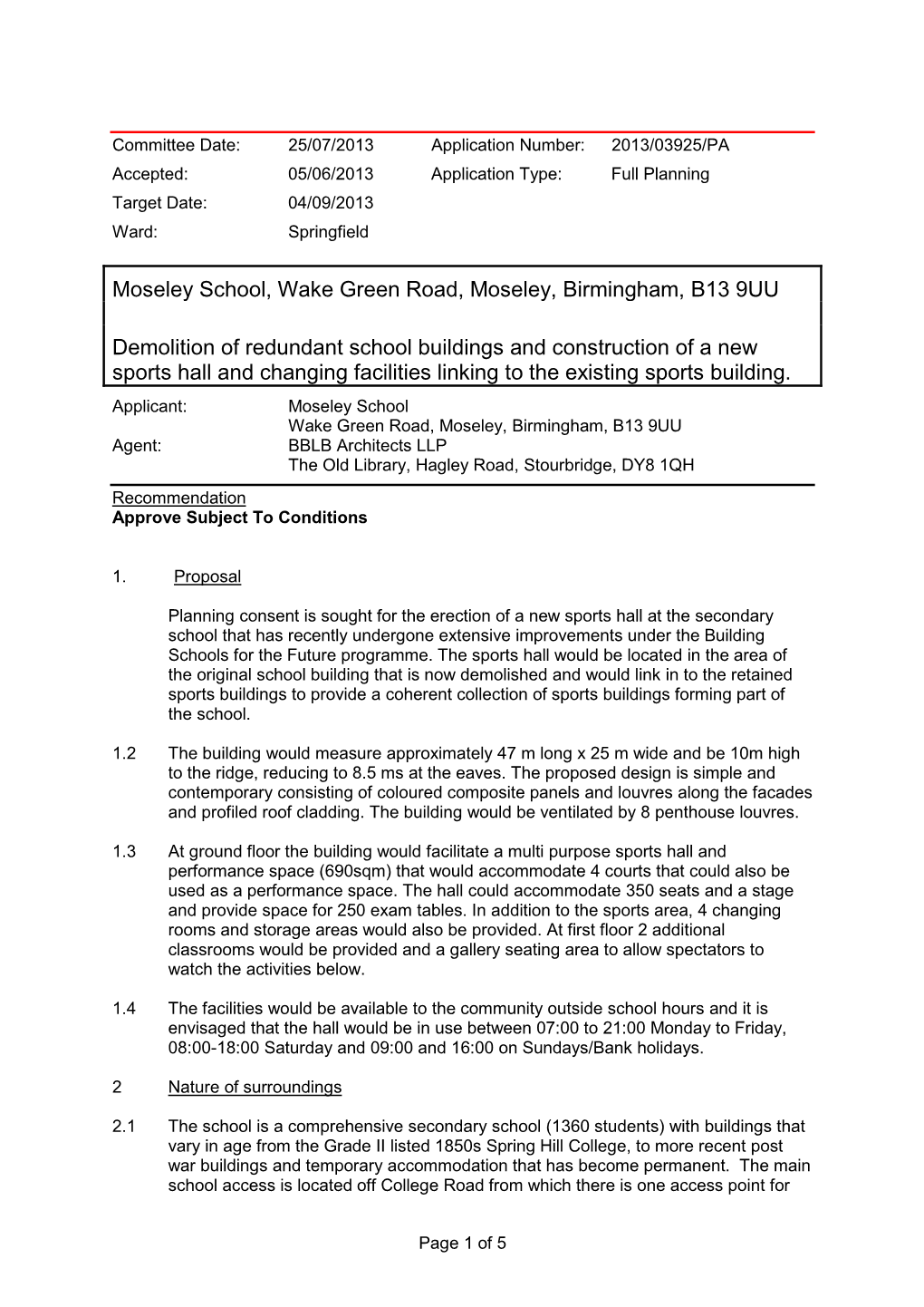 Moseley School, Wake Green Road, Moseley, Birmingham, B13 9UU