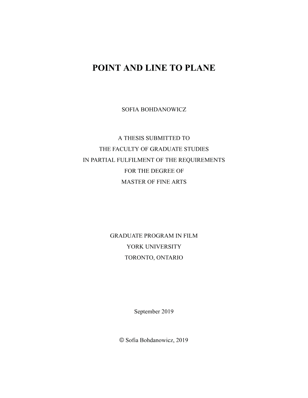 Point and Line to Plane