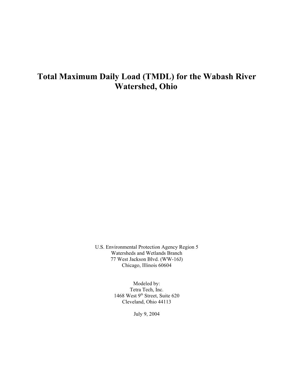 Wabash River Tmdls Highlighted