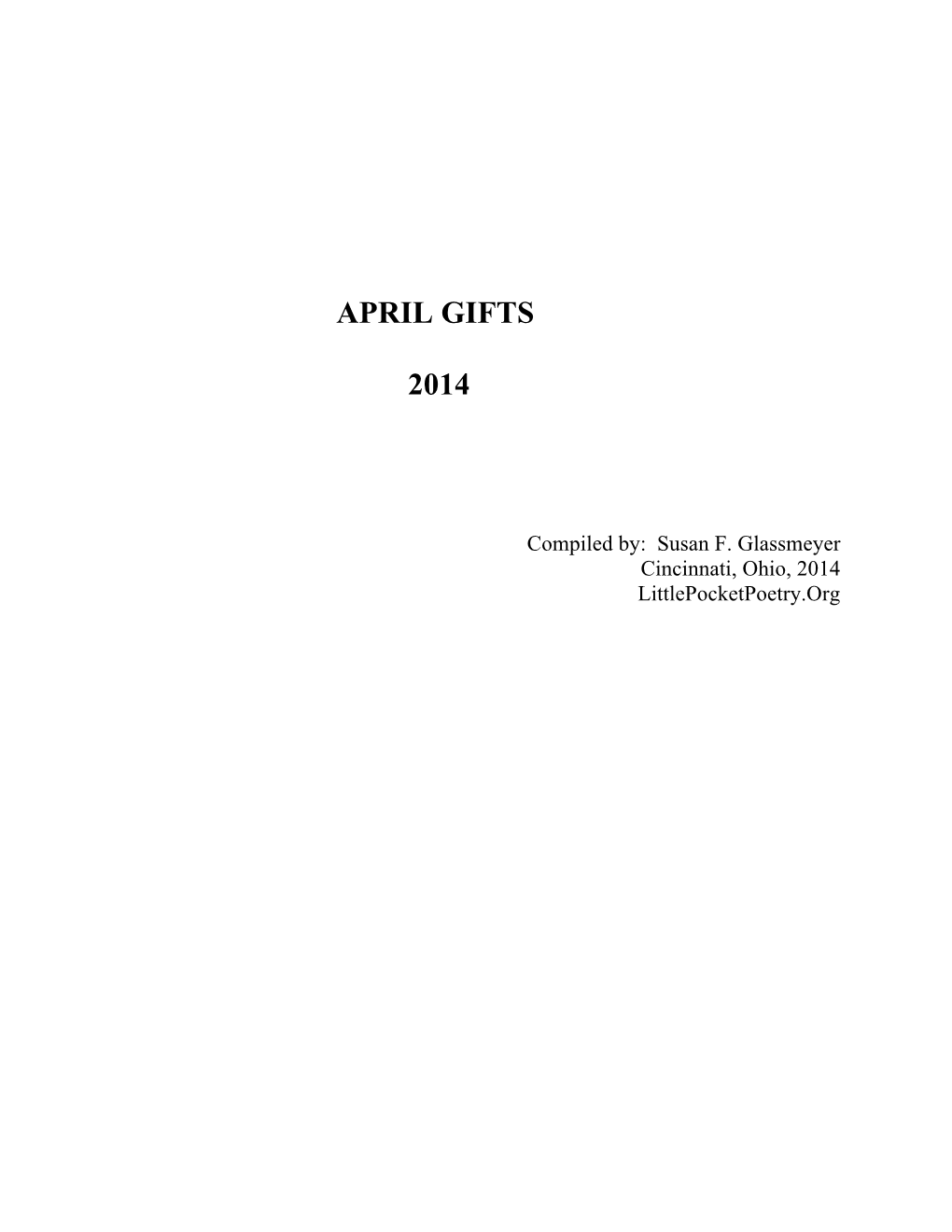 April Gifts 2014