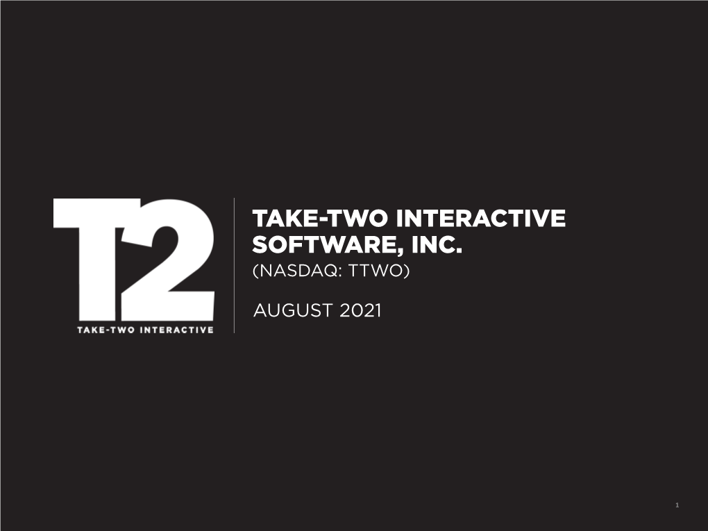 Take-Two Interactive Software, Inc. (Nasdaq: Ttwo)