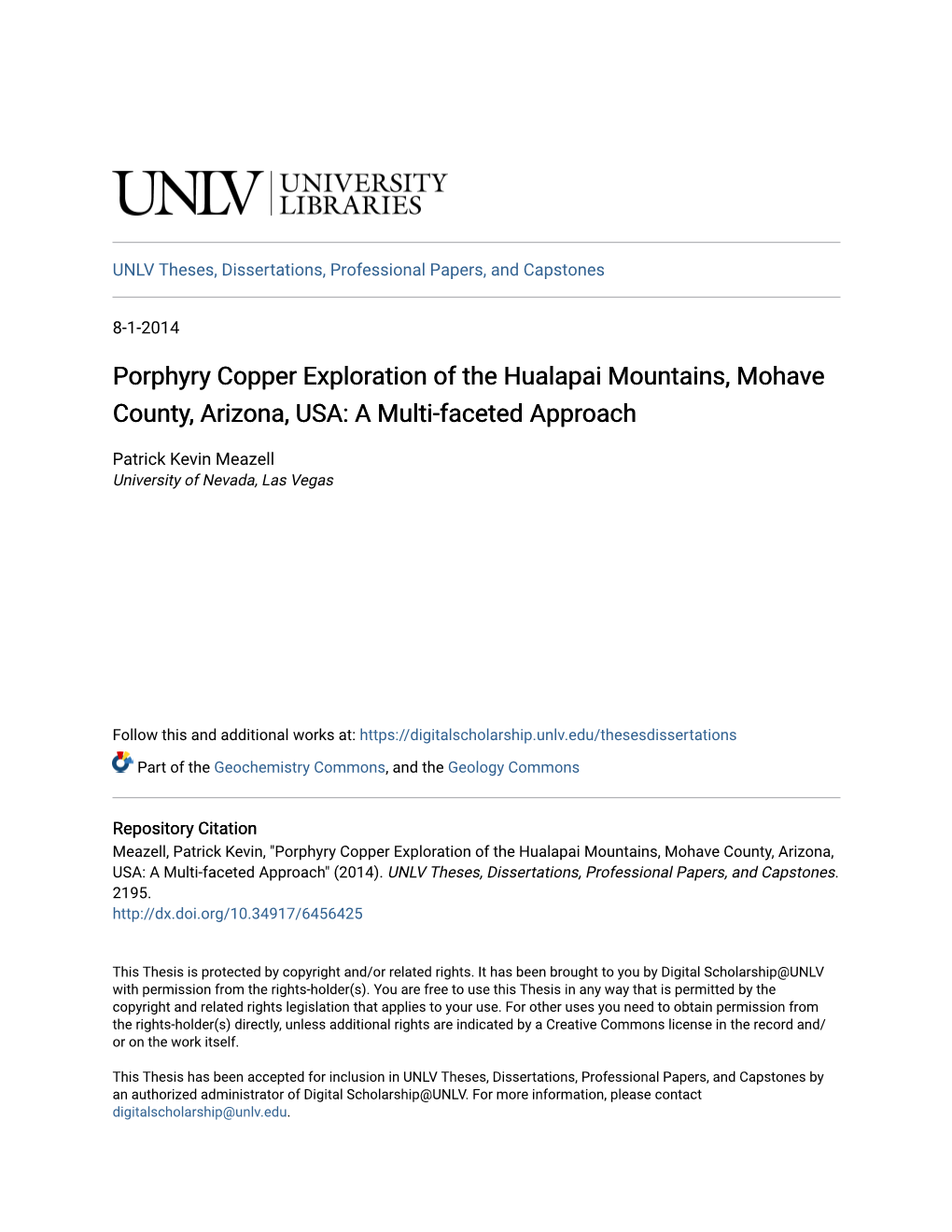 Porphyry Copper Exploration of the Hualapai Mountains, Mohave County, Arizona, USA: a Multi-Faceted Approach