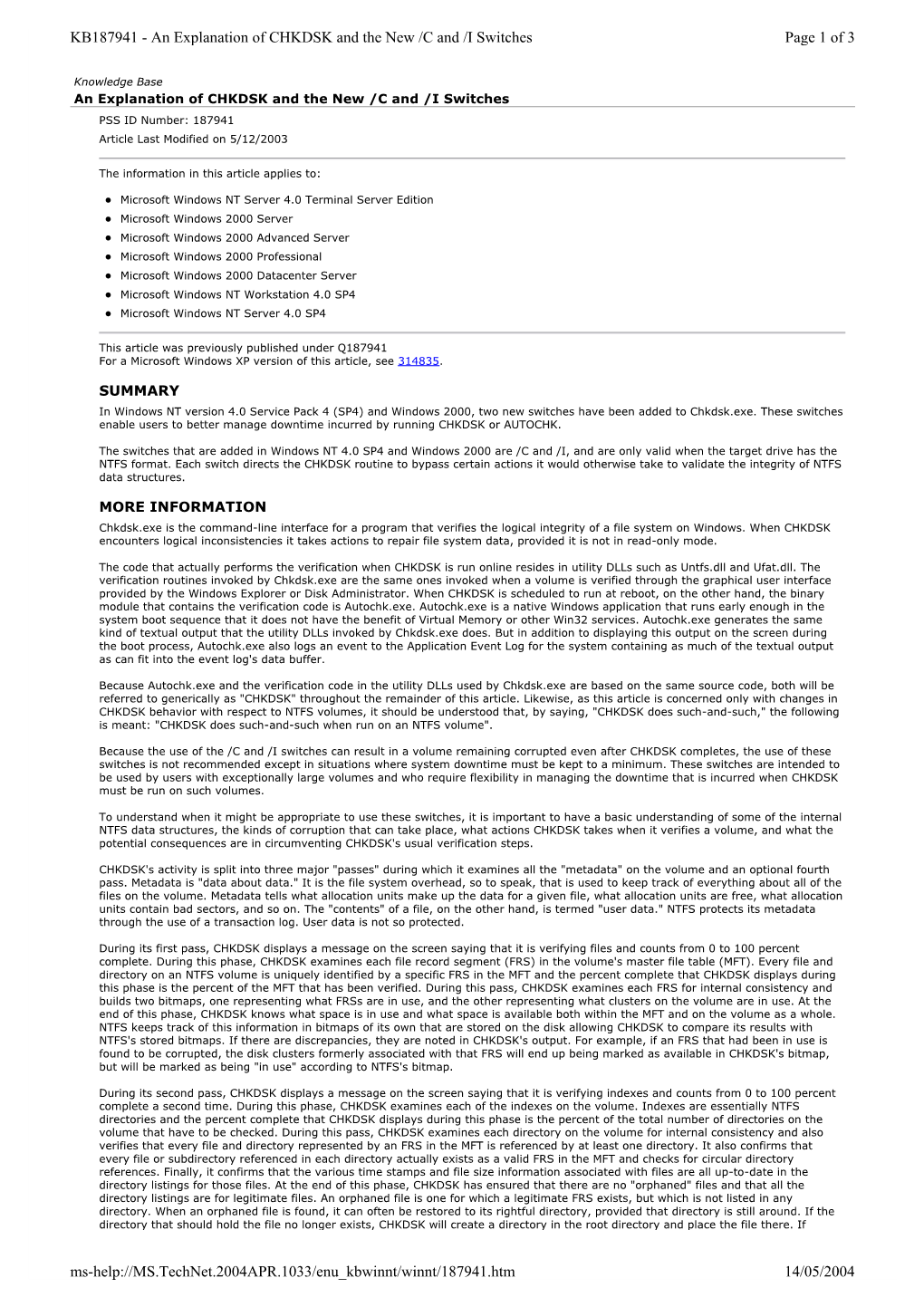 An Explanation of CHKDSK.Pdf