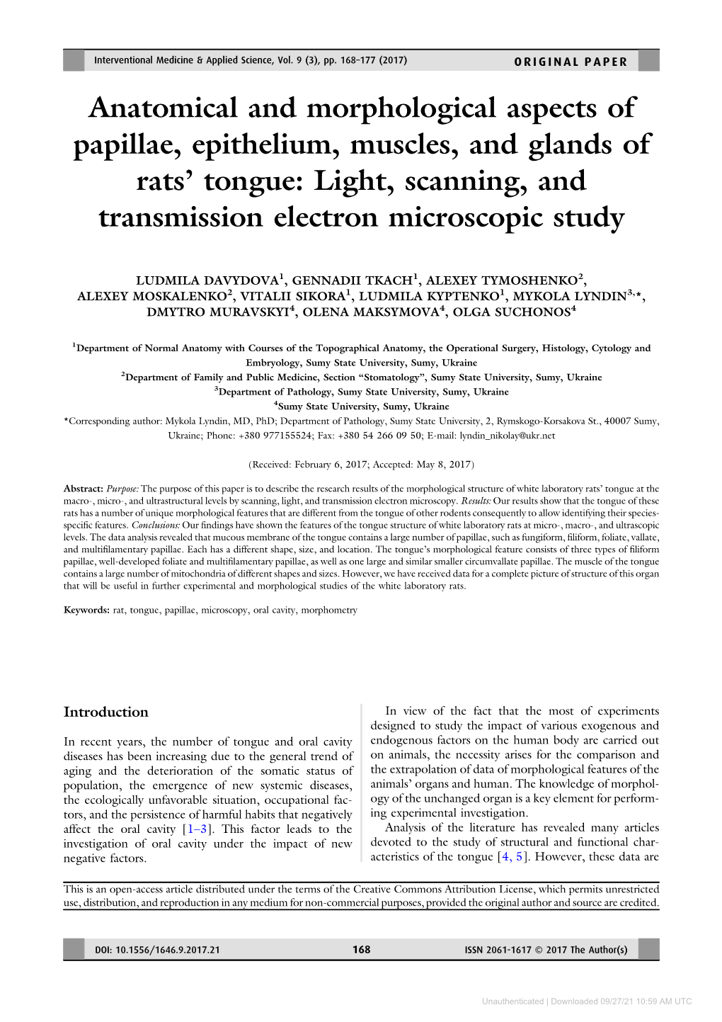 Anatomical and Morphological Aspects of Papillae, Epithelium, Muscles, and Glands of Rats’ Tongue: Light, Scanning, and Transmission Electron Microscopic Study