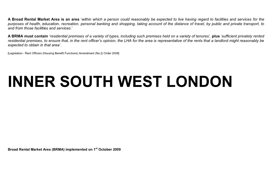 Inner South West London