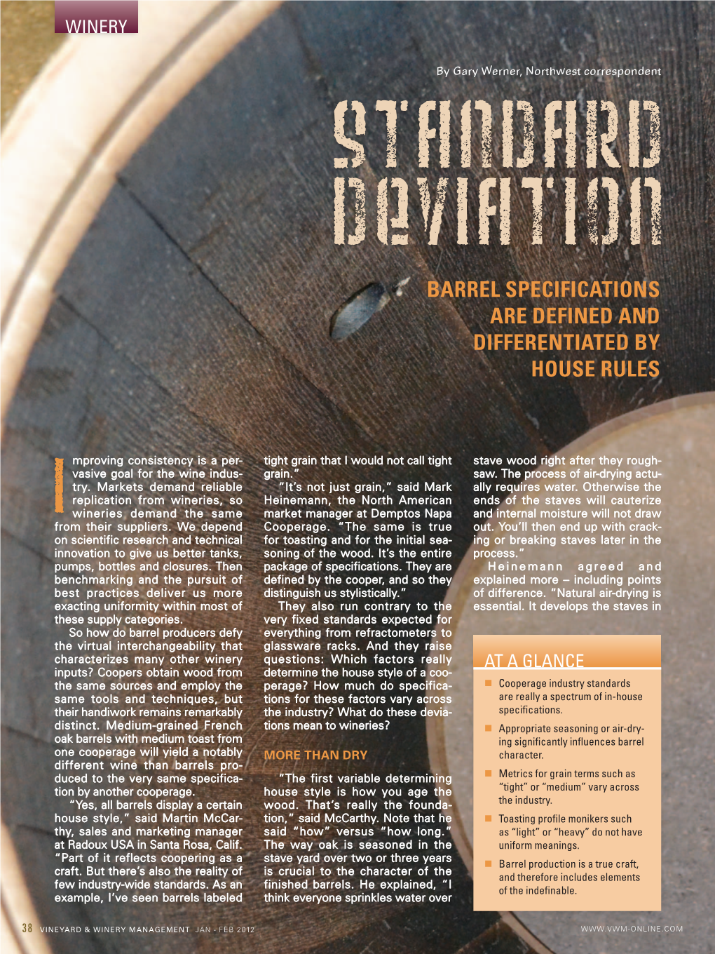 Standard Deviation: Barrel Specifications Are Defined And