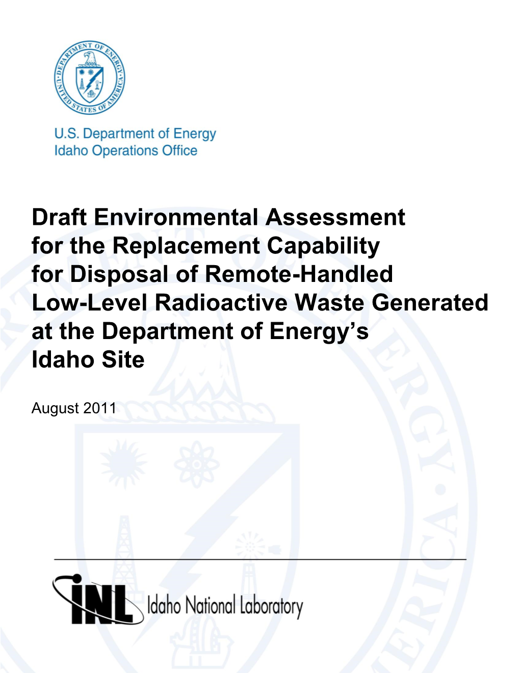 Replacement Capability for Disposal of Remote-Handled Low-Level Radioactive Waste Generated at the Department of Energy’S Idaho Site