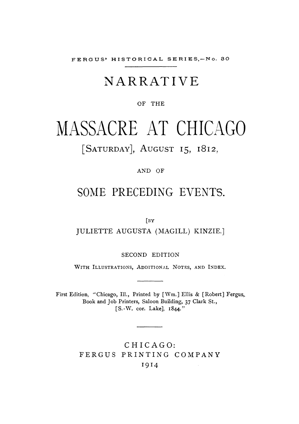 Massacre at Chicago [Saturday], August 15, 1812}