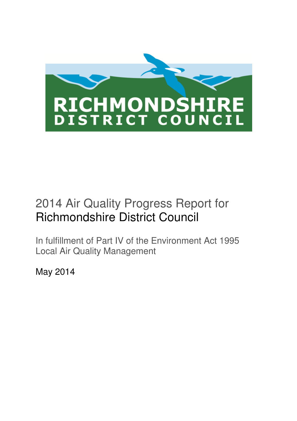 2014 Air Quality Progress Report for Richmondshire District Council