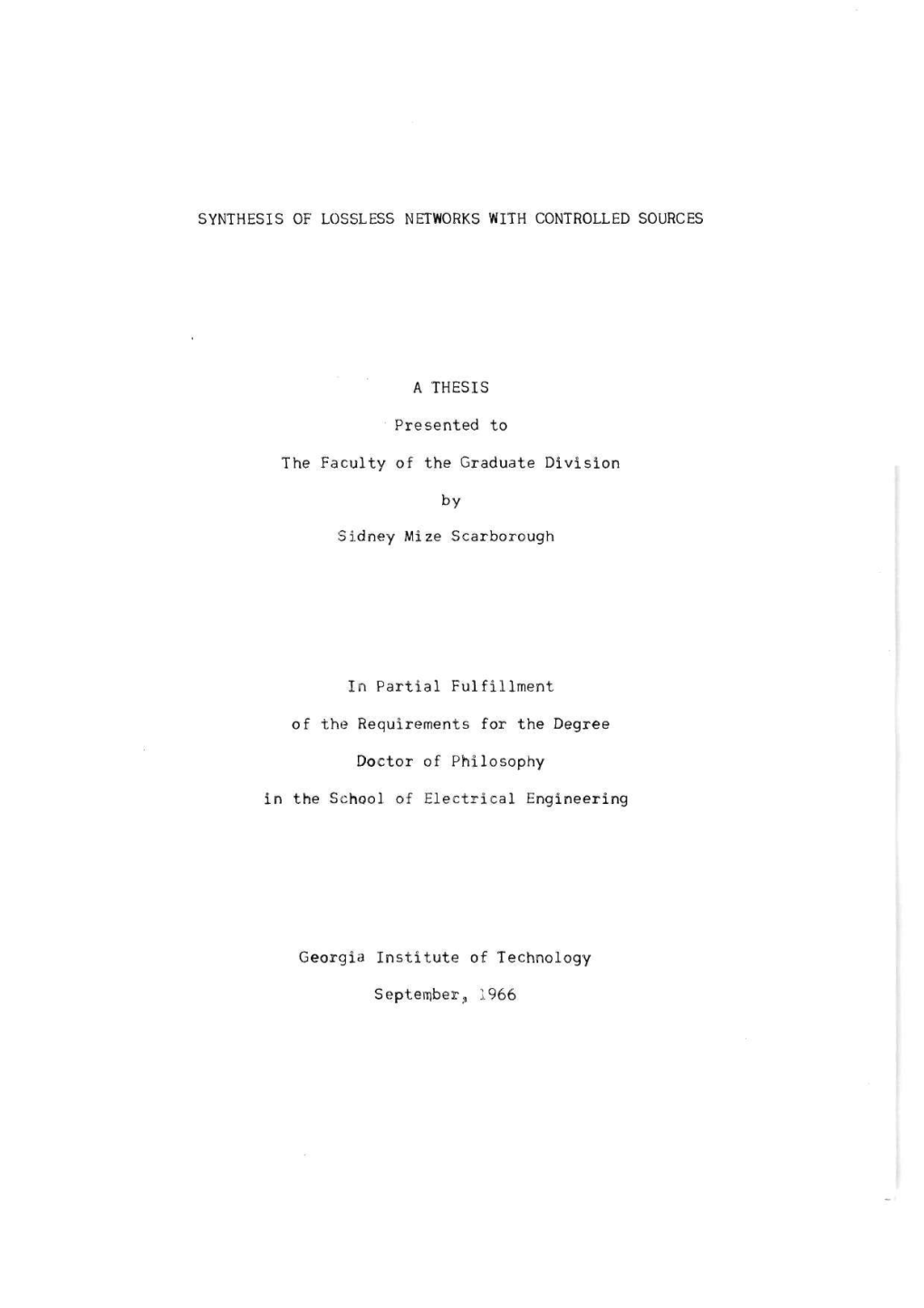 Synthesis of Lossless Networks with Controlled Sources