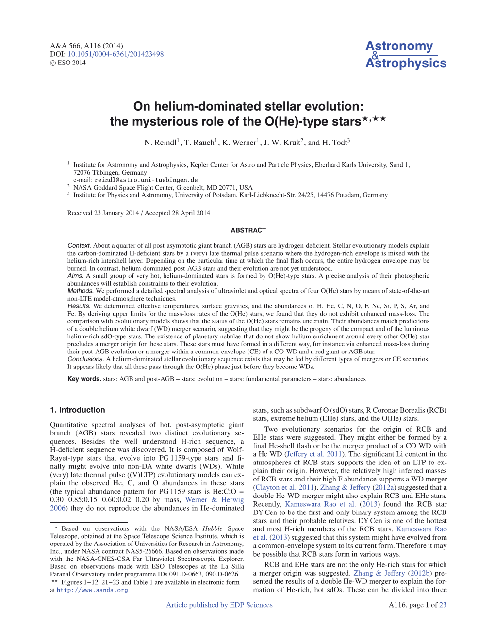 On Helium-Dominated Stellar Evolution: the Mysterious Role of the O\(He