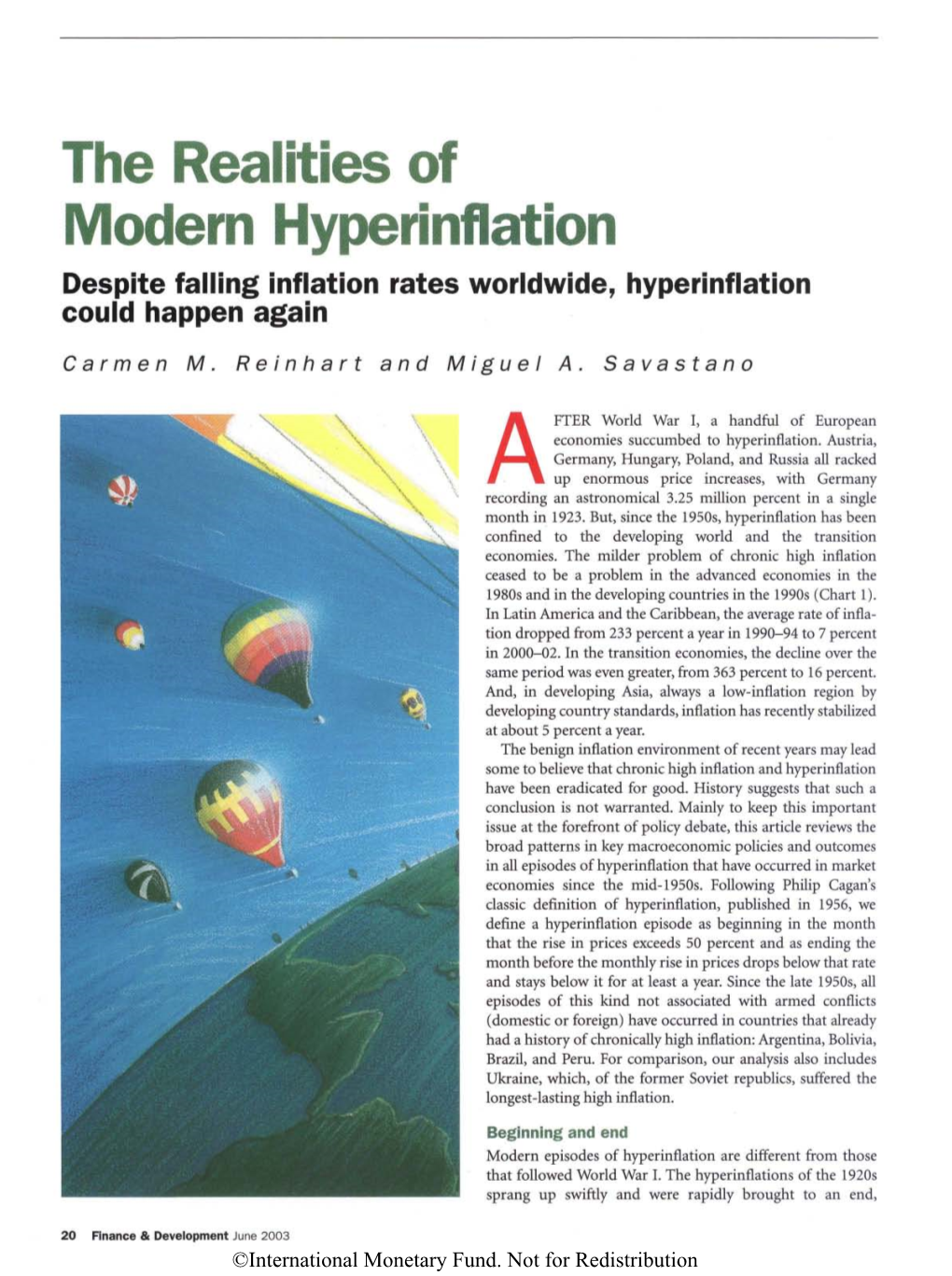 The Realities of Modern Hyperinflation Despite Falling Inflation Rates Worldwide, Hyperinflation Could Happen Again