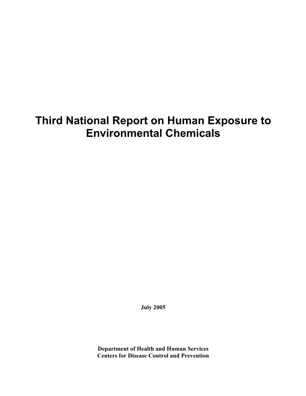 Third National Report on Human Exposure to Environmental Chemicals