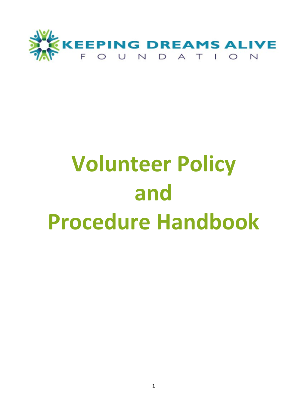 Volunteer Policy and Procedure Handbook