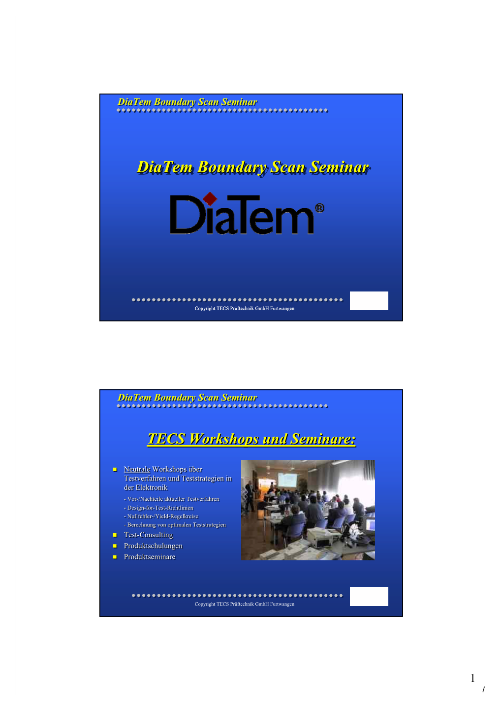 Diatem Boundary Scan Seminar