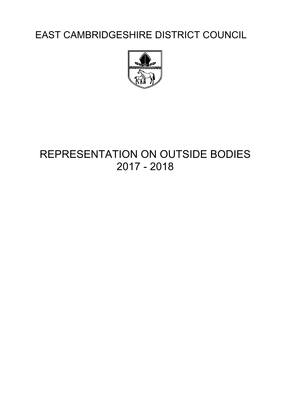 Representation on Outside Bodies 2017 - 2018