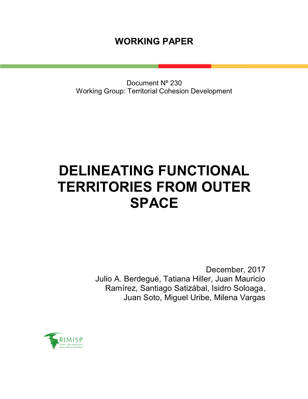 Delineating Functional Territories from Outer Space