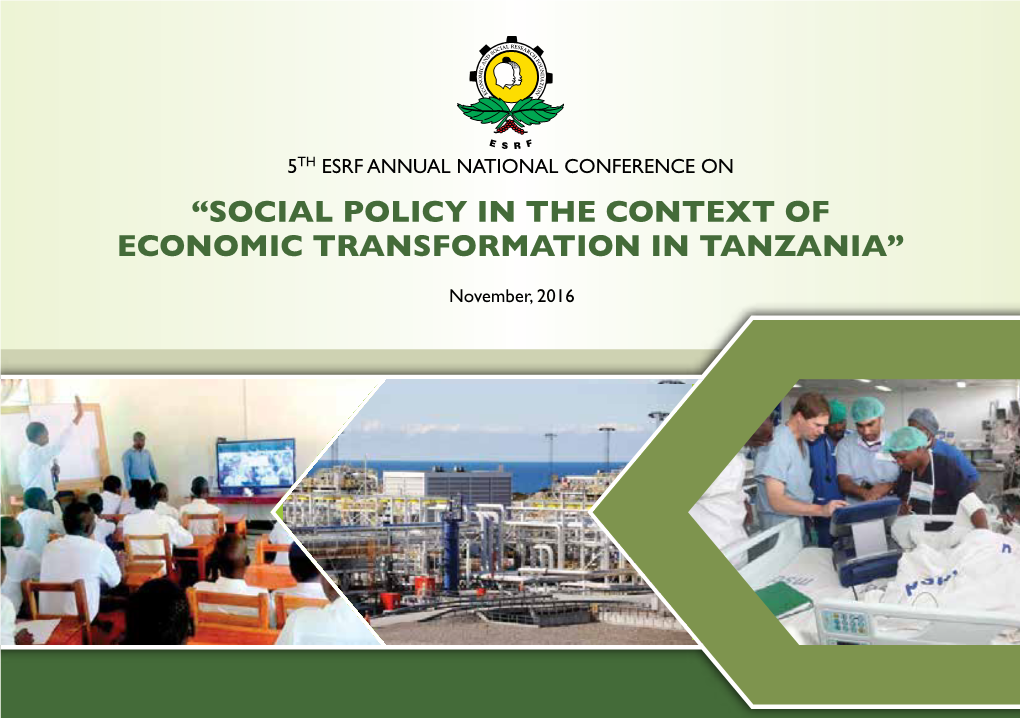 “Social Policy in the Context of Economic Transformation in Tanzania”