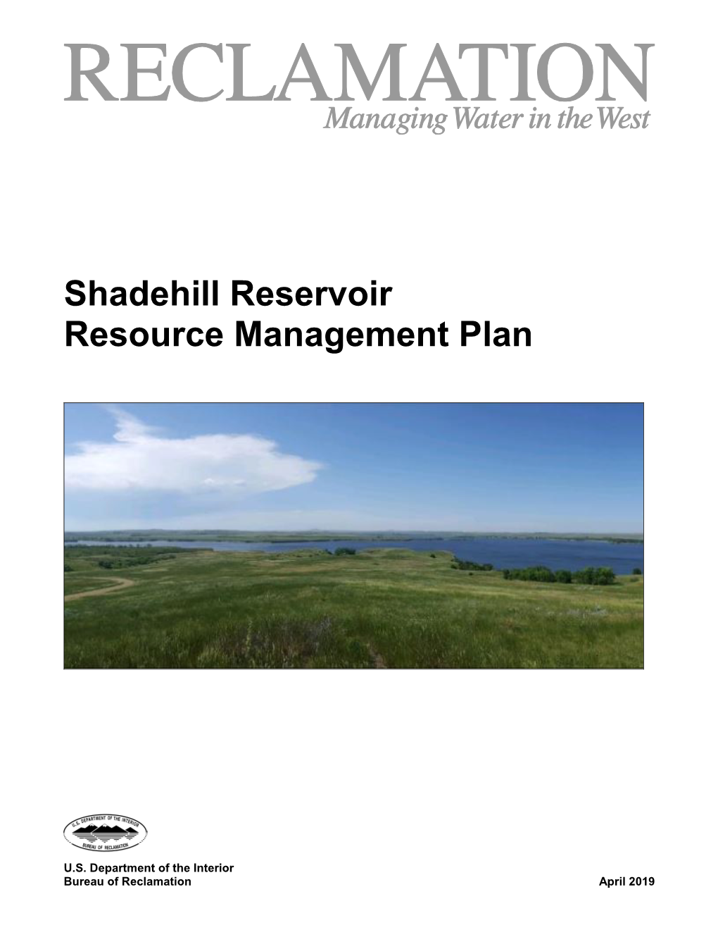 Shadehill Reservoir Resource Management Plan