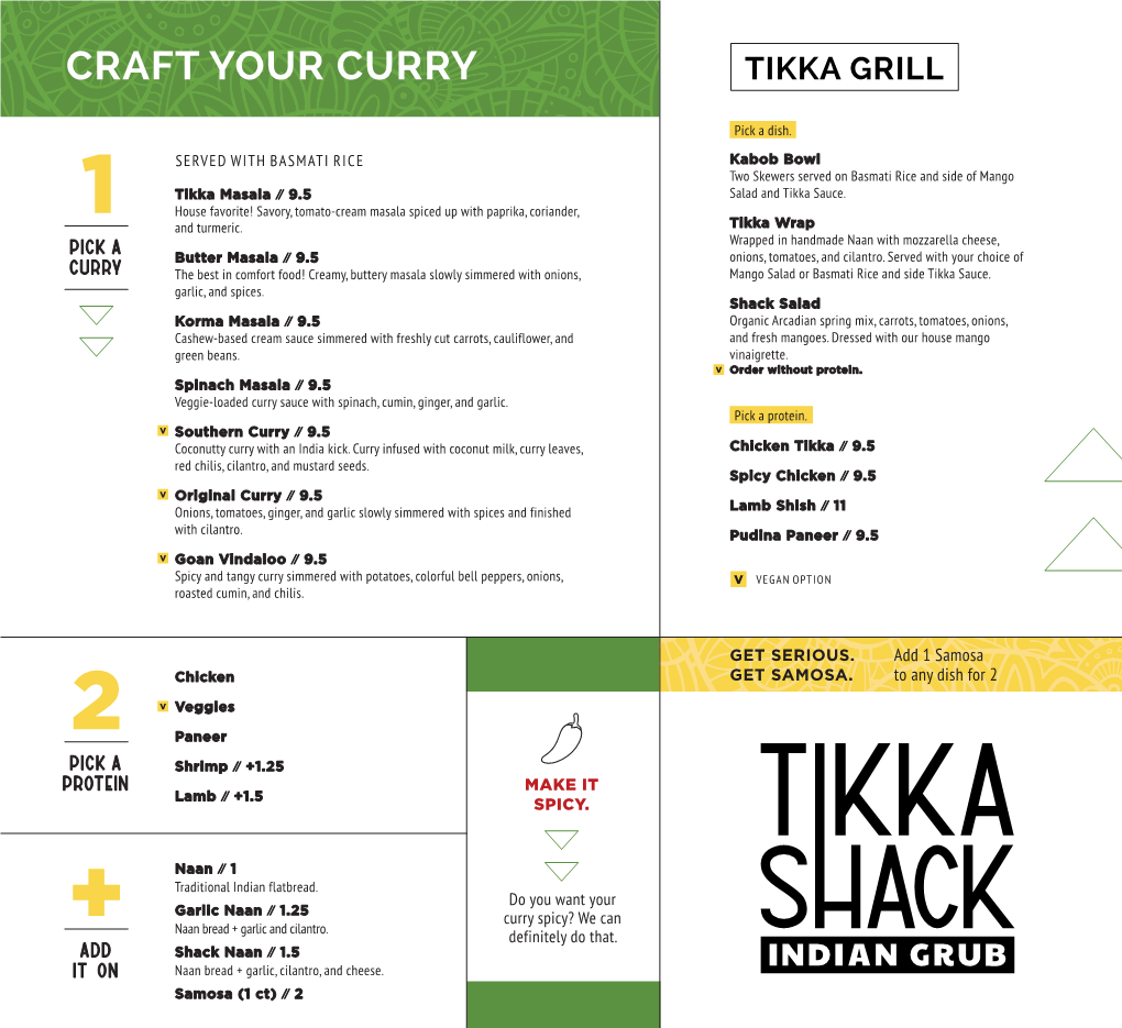 Craft Your Curry Tikka Grill