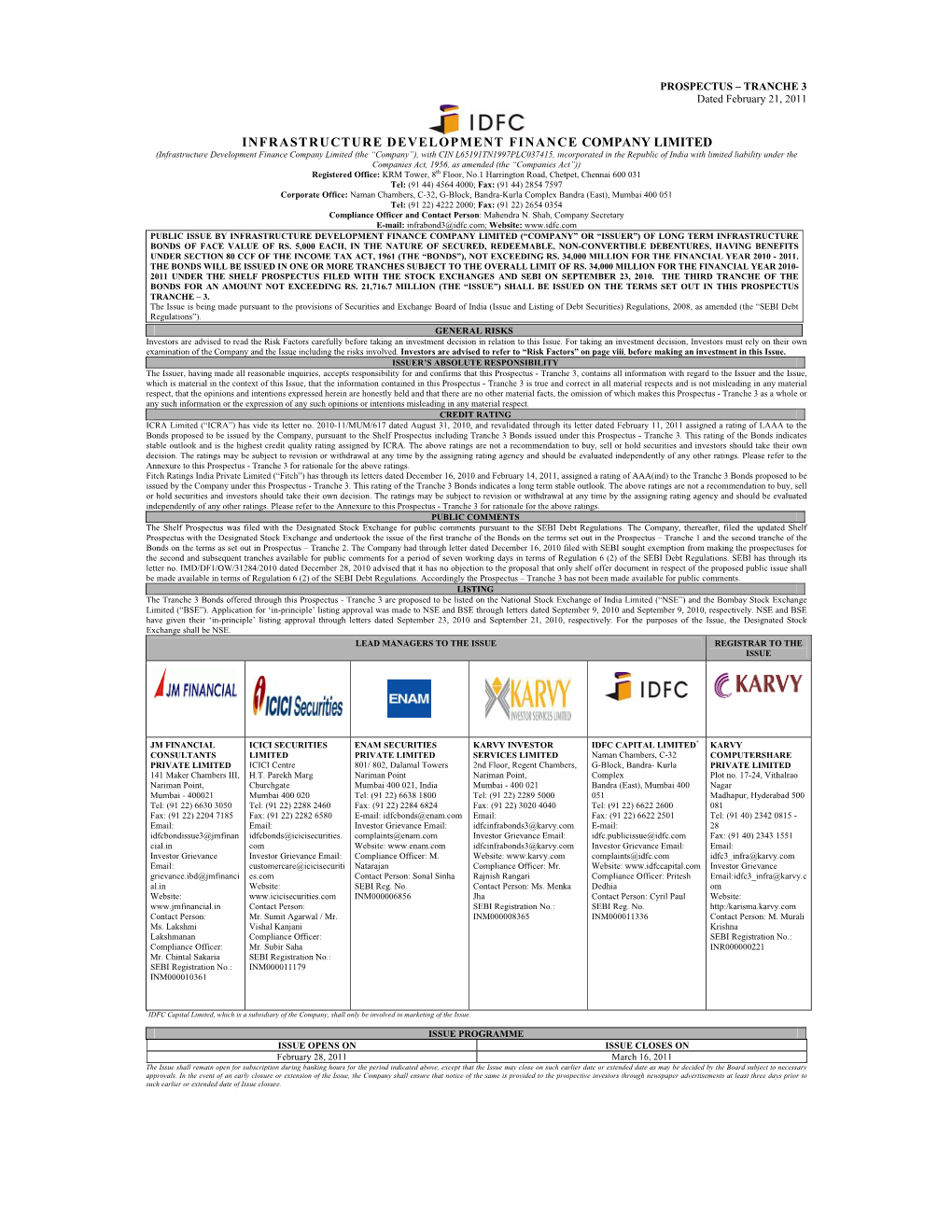 Infrastructure Development Finance