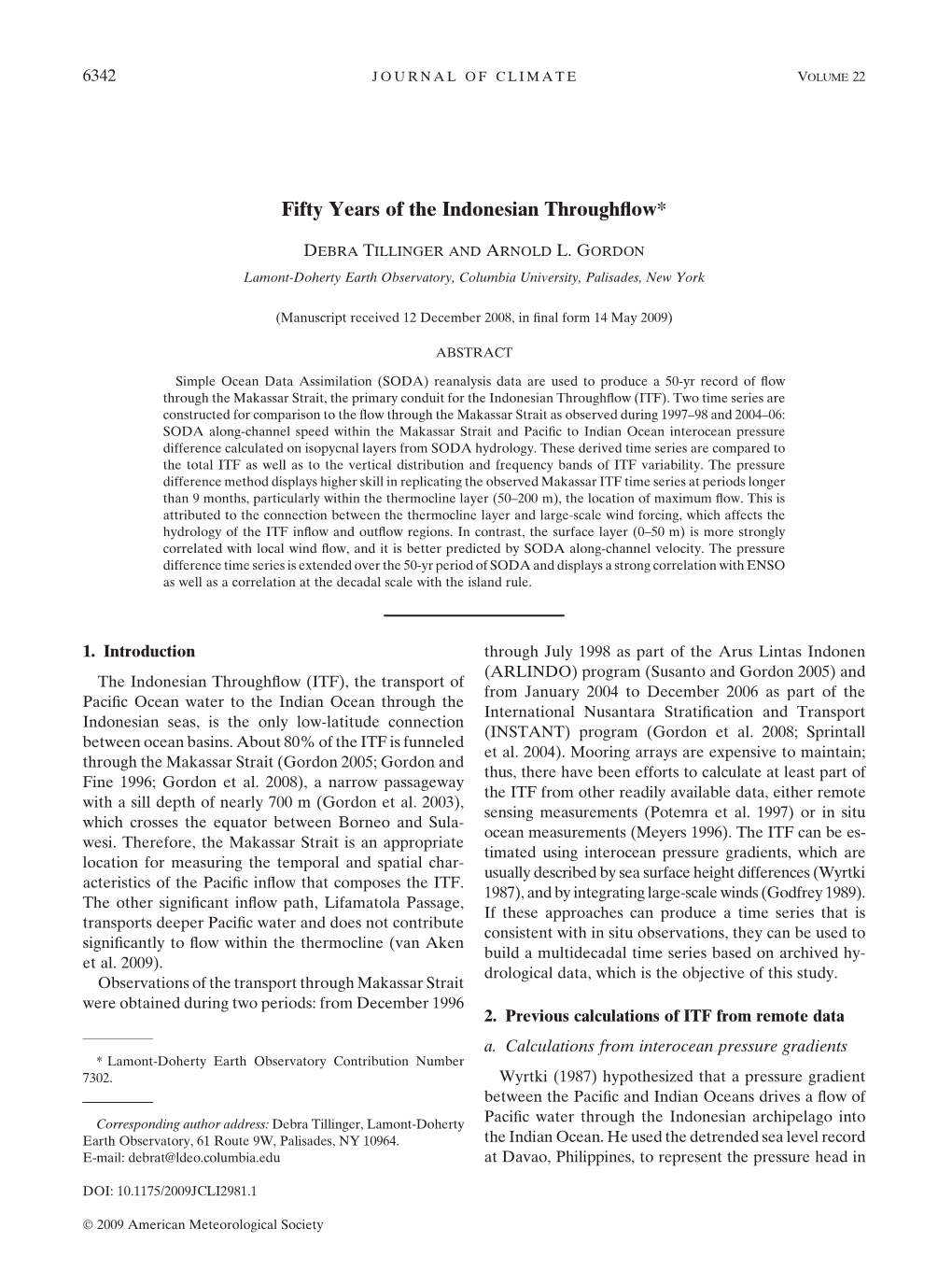 Fifty Years of the Indonesian Throughflow*