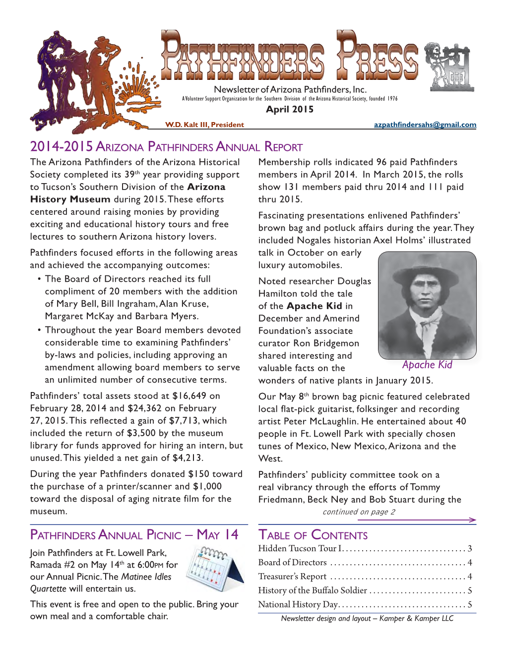 Pathfinders Press – April 2015