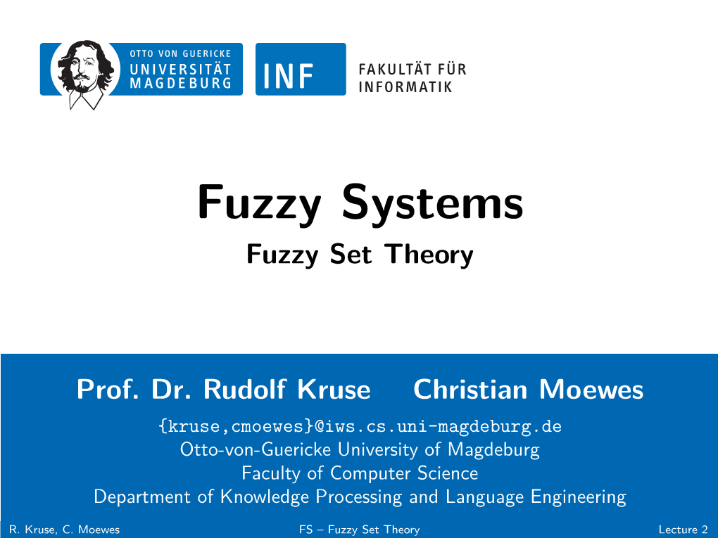 Fuzzy Set Theory