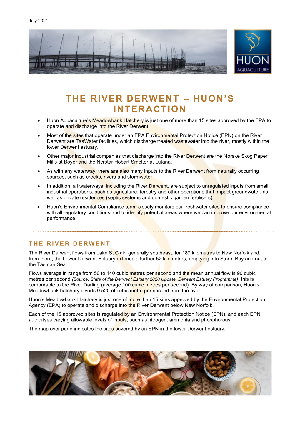 The River Derwent – Huon's Interaction