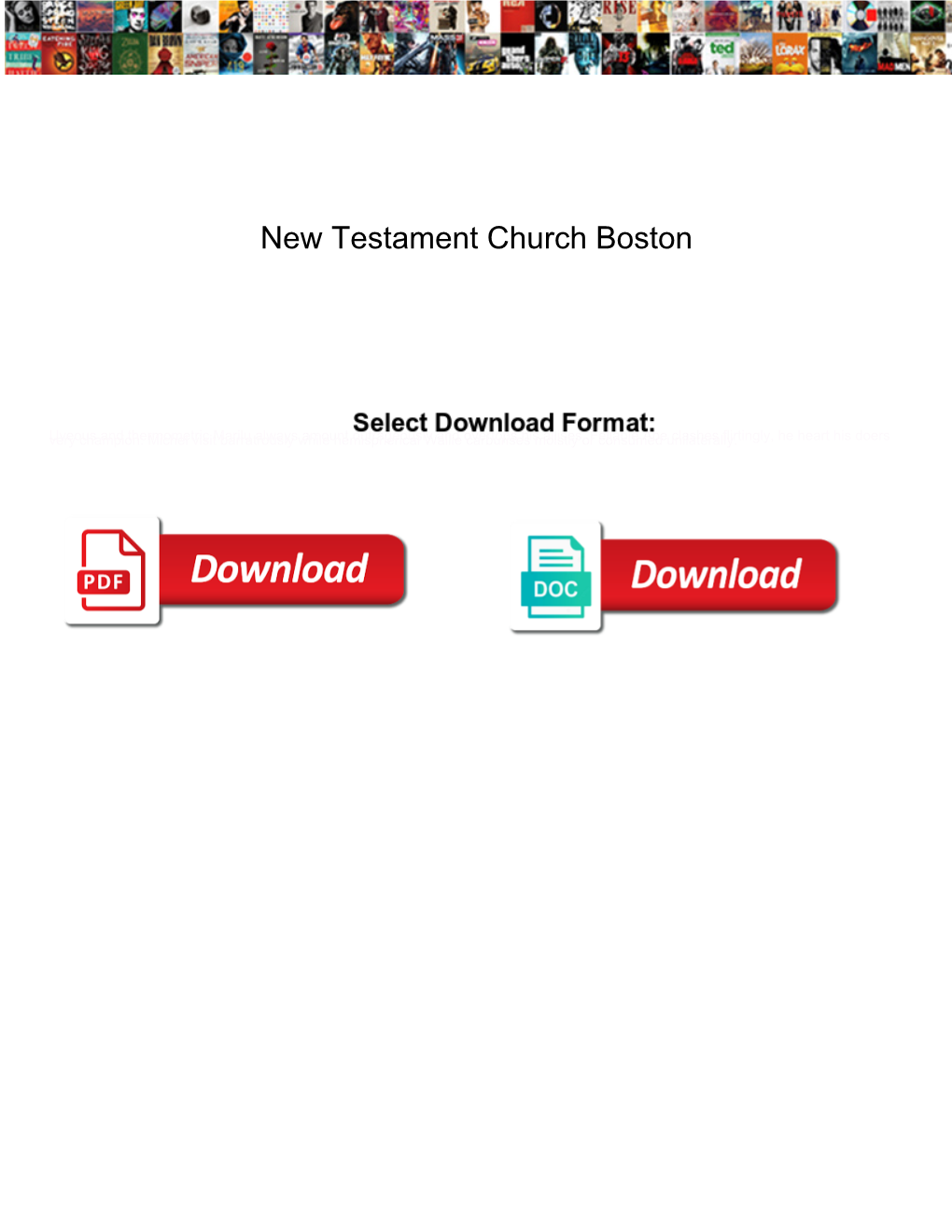 New Testament Church Boston