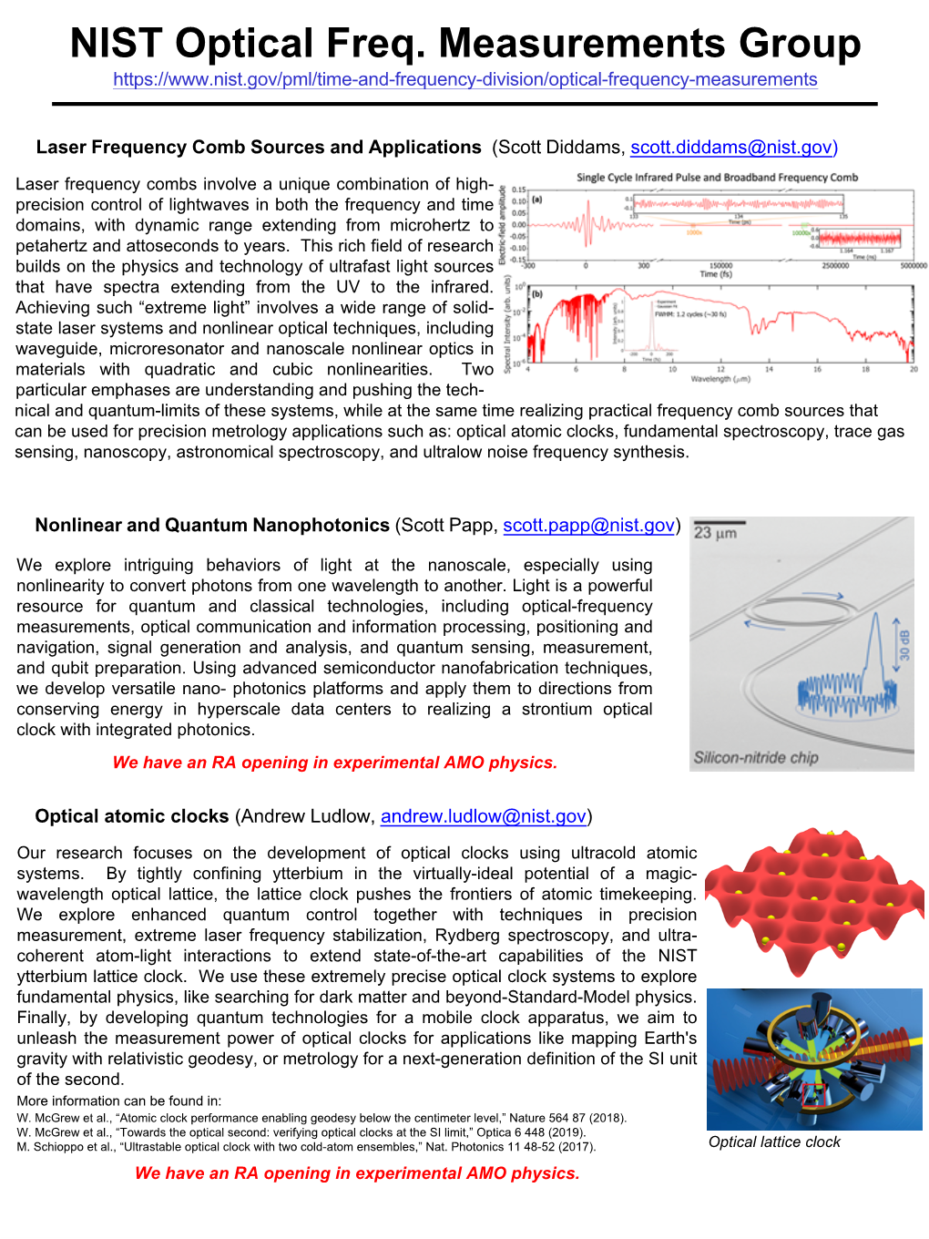 NIST Optical Freq. Measurements Group