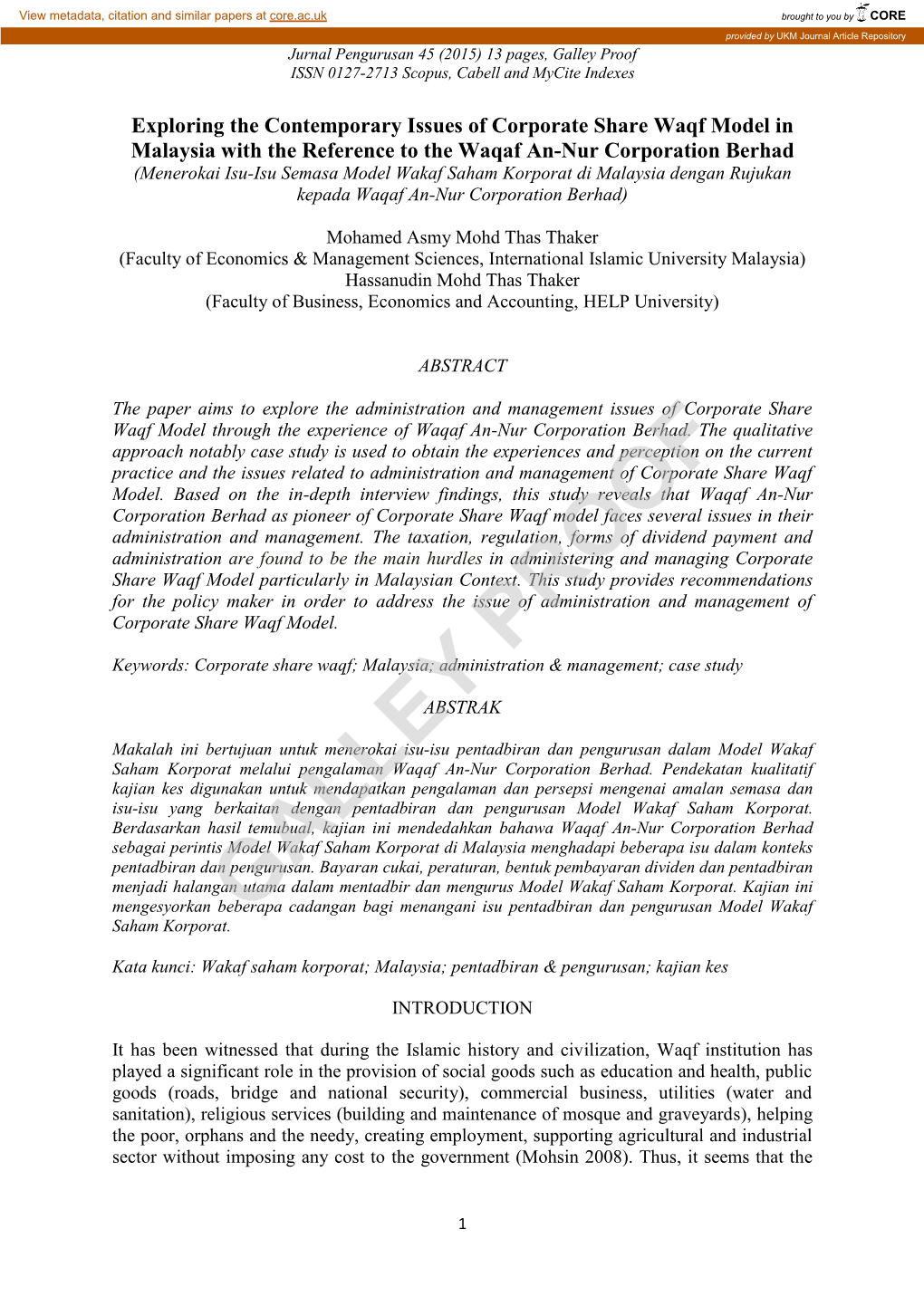 Galley Proof ISSN 0127-2713 Scopus, Cabell and Mycite Indexes