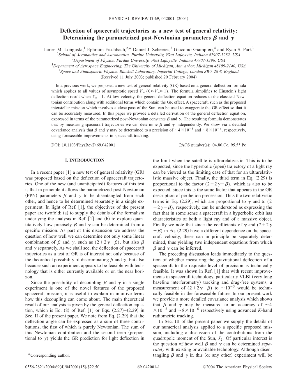 Deflection of Spacecraft Trajectories As a New