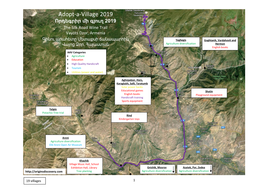 Adopt-A-Village 2019 Որդեգրիր Մի Գյուղ 2019 the Silk Road Wine Trail Vayots Dzor, Armenia